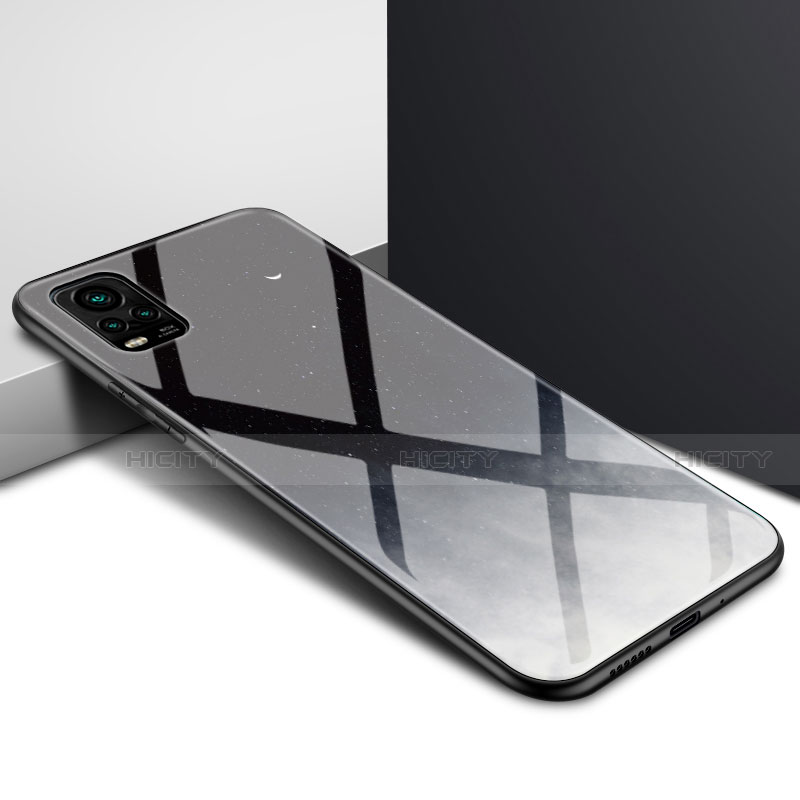 Silikon Schutzhülle Rahmen Tasche Hülle Spiegel für Vivo V20 Pro 5G Grau