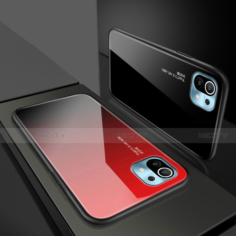 Silikon Schutzhülle Rahmen Tasche Hülle Spiegel für Xiaomi Mi 11 5G groß