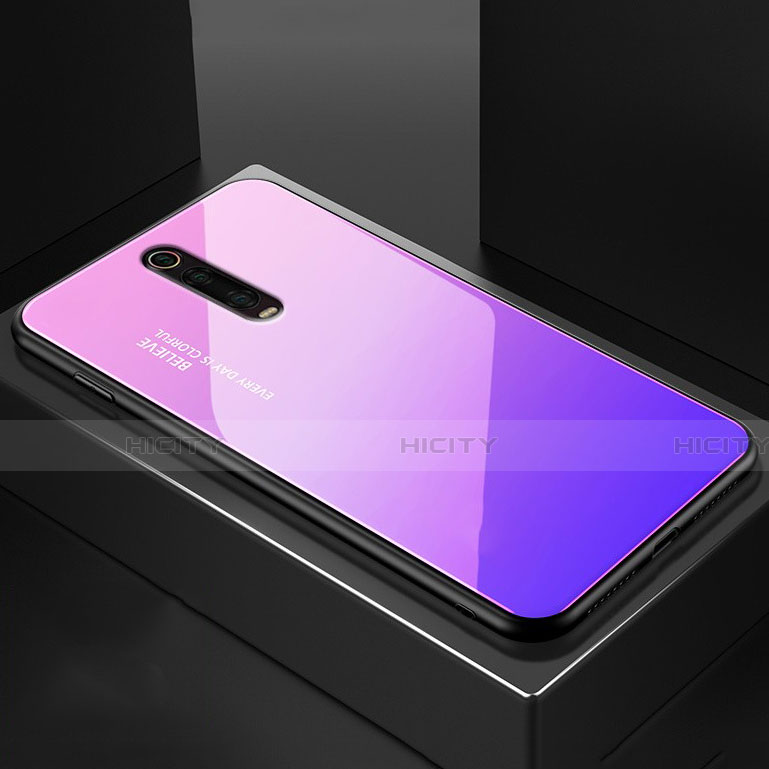 Silikon Schutzhülle Rahmen Tasche Hülle Spiegel für Xiaomi Mi 9T Pro Rosa