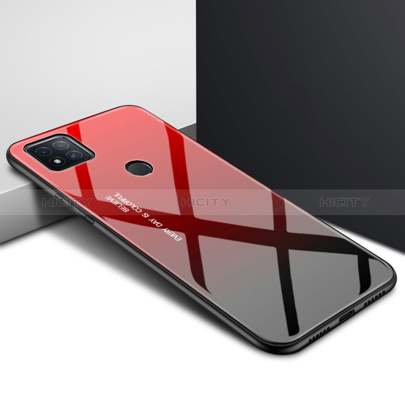 Silikon Schutzhülle Rahmen Tasche Hülle Spiegel für Xiaomi POCO C31 Rot