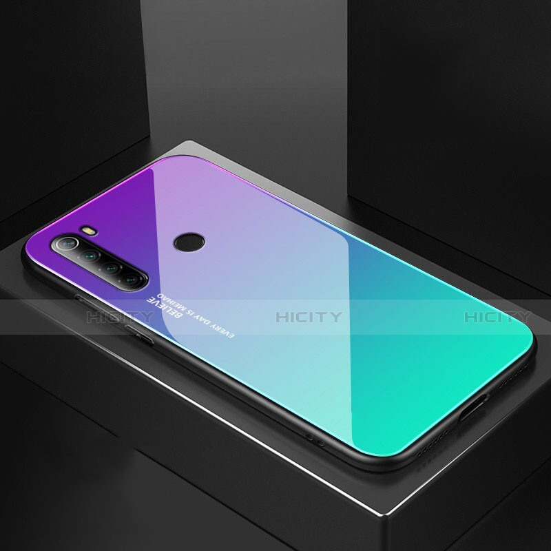 Silikon Schutzhülle Rahmen Tasche Hülle Spiegel für Xiaomi Redmi Note 8 (2021) Grün