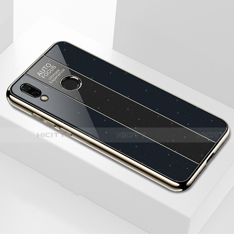 Silikon Schutzhülle Rahmen Tasche Hülle Spiegel M01 für Huawei Nova 3i Schwarz