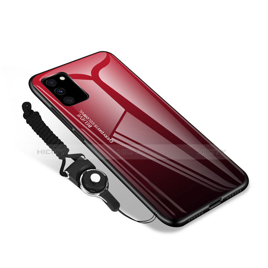 Silikon Schutzhülle Rahmen Tasche Hülle Spiegel M01 für Samsung Galaxy S20 FE 5G Rot und Schwarz