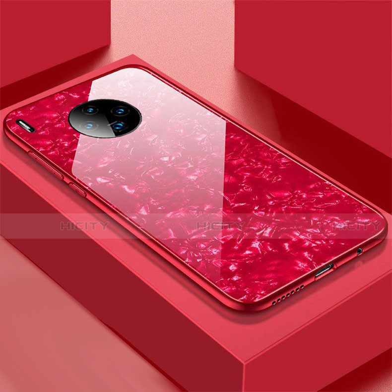 Silikon Schutzhülle Rahmen Tasche Hülle Spiegel M02 für Huawei Mate 30 Pro 5G Rot