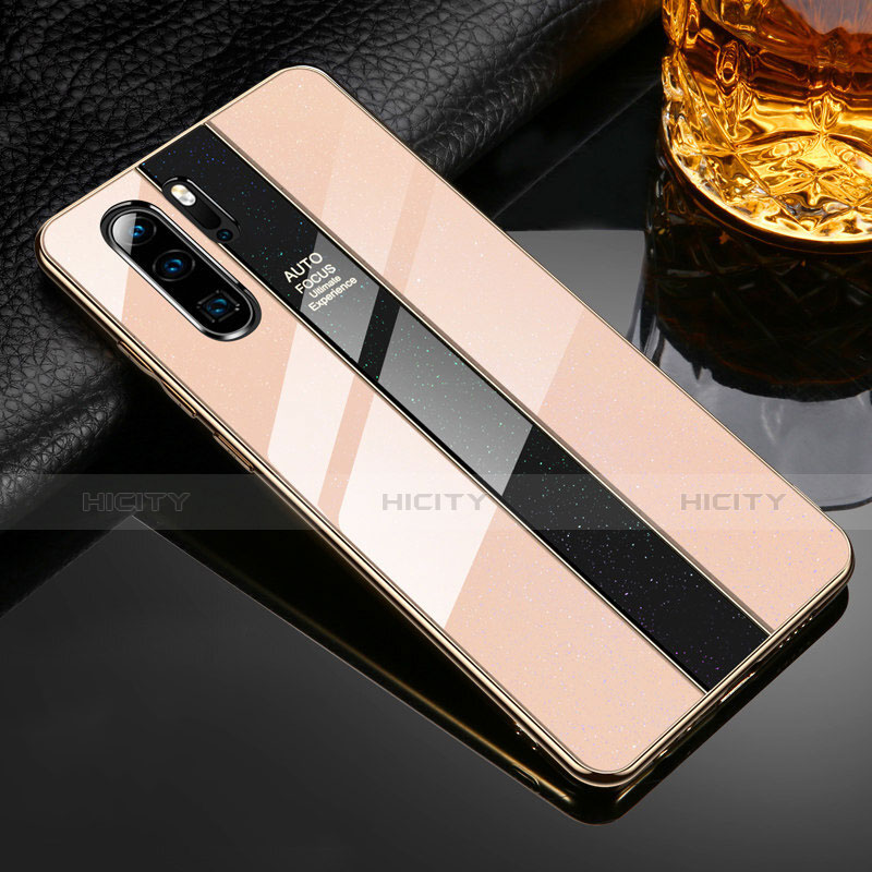 Silikon Schutzhülle Rahmen Tasche Hülle Spiegel M02 für Huawei P30 Pro Gold