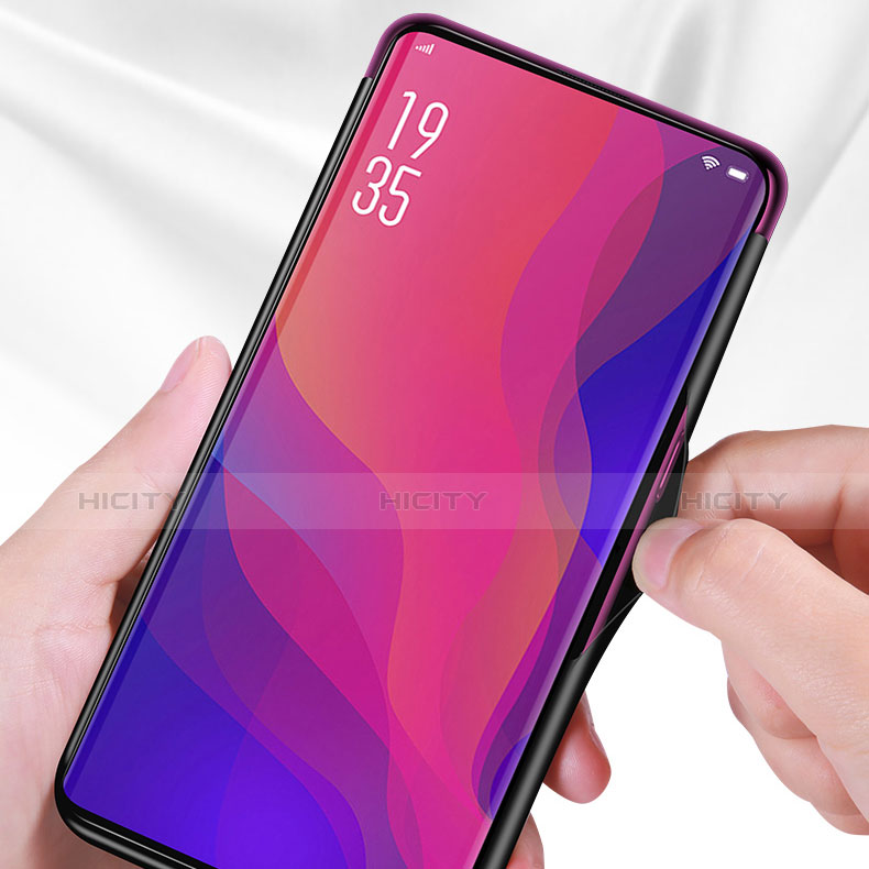 Silikon Schutzhülle Rahmen Tasche Hülle Spiegel M02 für Oppo Find X