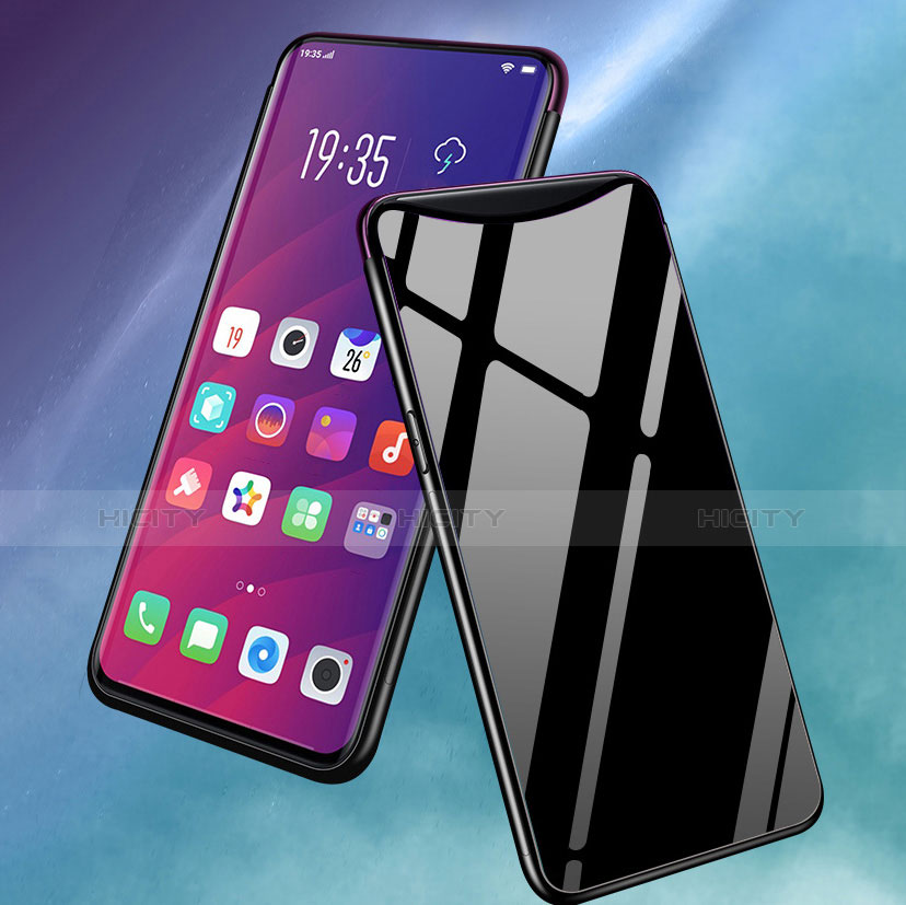 Silikon Schutzhülle Rahmen Tasche Hülle Spiegel M02 für Oppo Find X Super Flash Edition groß