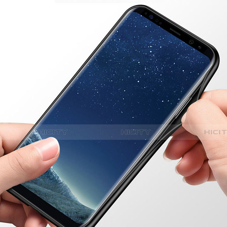 Silikon Schutzhülle Rahmen Tasche Hülle Spiegel mit Magnetisch Fingerring Ständer für Samsung Galaxy S9 Plus