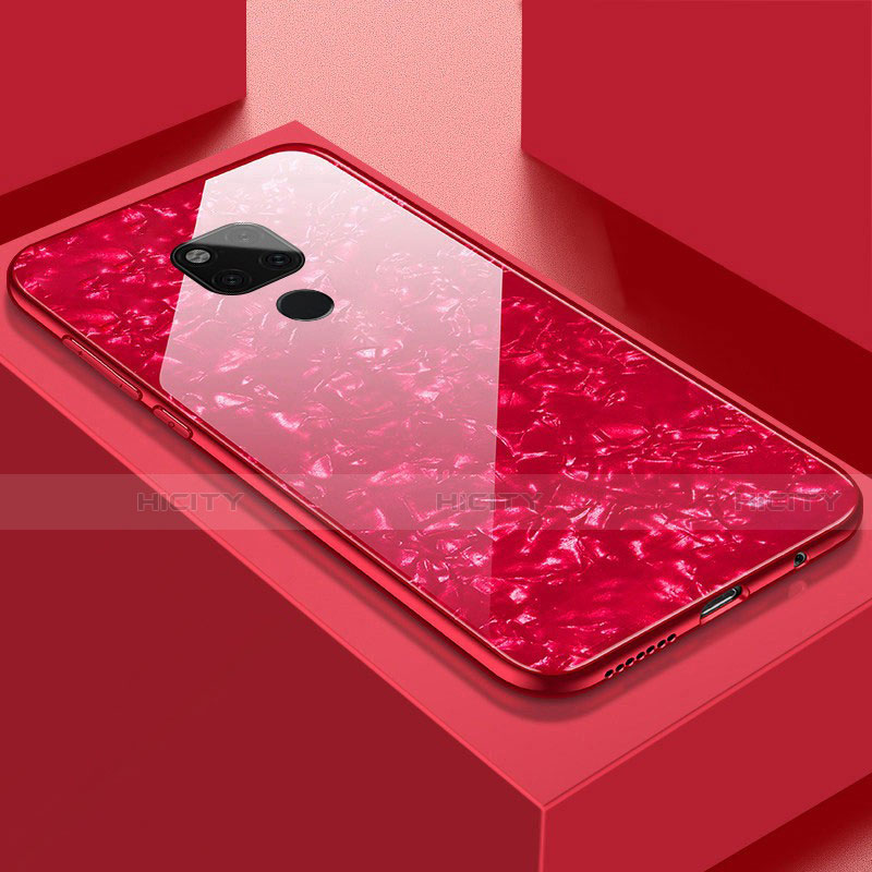 Silikon Schutzhülle Rahmen Tasche Hülle Spiegel T01 für Huawei Mate 20 Rot Plus