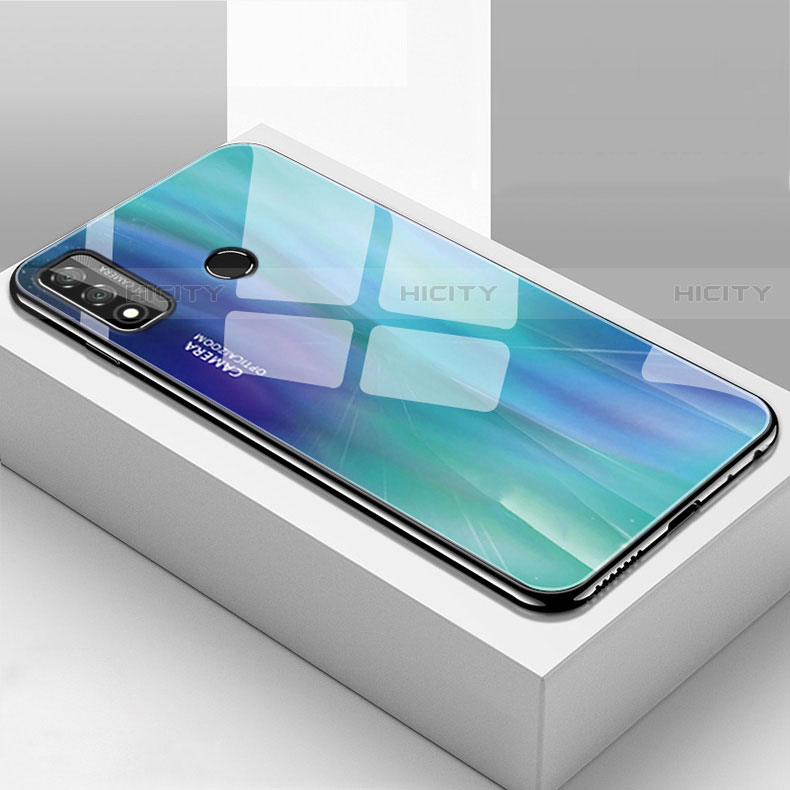 Silikon Schutzhülle Rahmen Tasche Hülle Spiegel T01 für Huawei P Smart (2020) groß