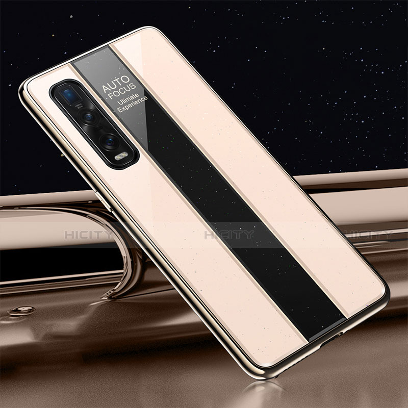 Silikon Schutzhülle Rahmen Tasche Hülle Spiegel T01 für Oppo Find X2 Pro