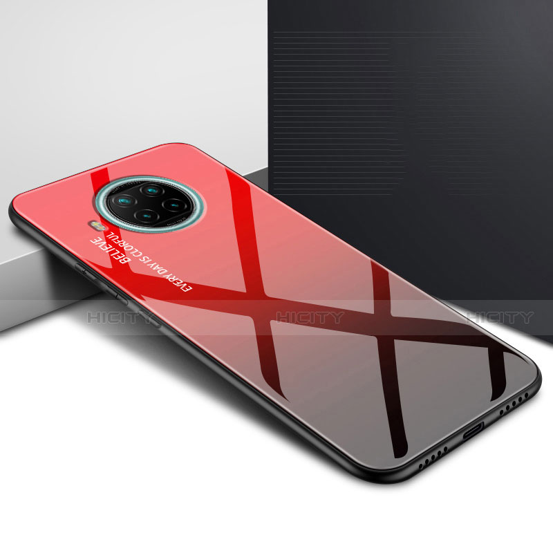 Silikon Schutzhülle Rahmen Tasche Hülle Spiegel T01 für Xiaomi Mi 10T Lite 5G Rot Plus