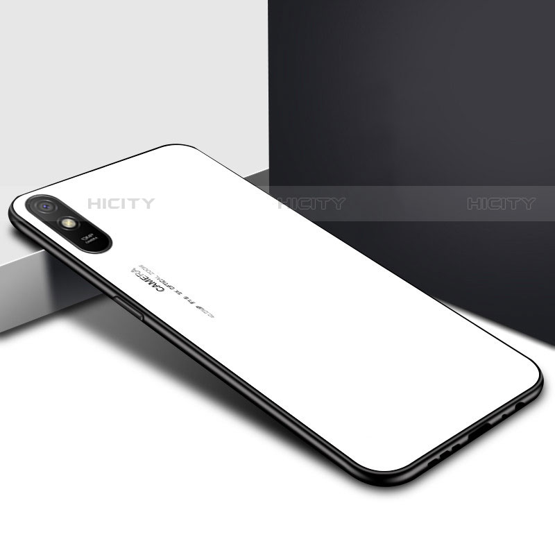 Silikon Schutzhülle Rahmen Tasche Hülle Spiegel T01 für Xiaomi Redmi 9i Weiß Plus