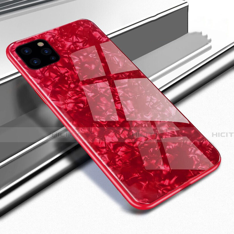 Silikon Schutzhülle Rahmen Tasche Hülle Spiegel T02 für Apple iPhone 11 Pro Max Rot