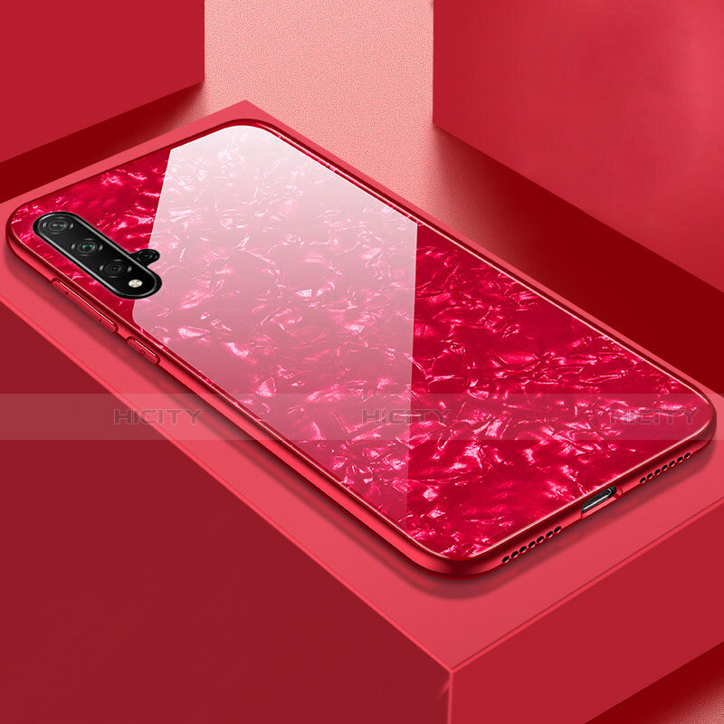 Silikon Schutzhülle Rahmen Tasche Hülle Spiegel T03 für Huawei Nova 5 Pro Rot Plus