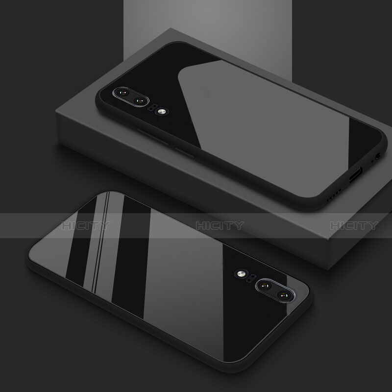 Silikon Schutzhülle Rahmen Tasche Hülle Spiegel T03 für Huawei P20