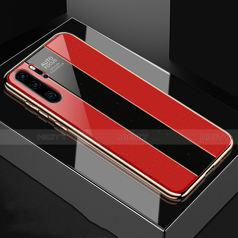 Silikon Schutzhülle Rahmen Tasche Hülle Spiegel T03 für Huawei P30 Pro New Edition Rot