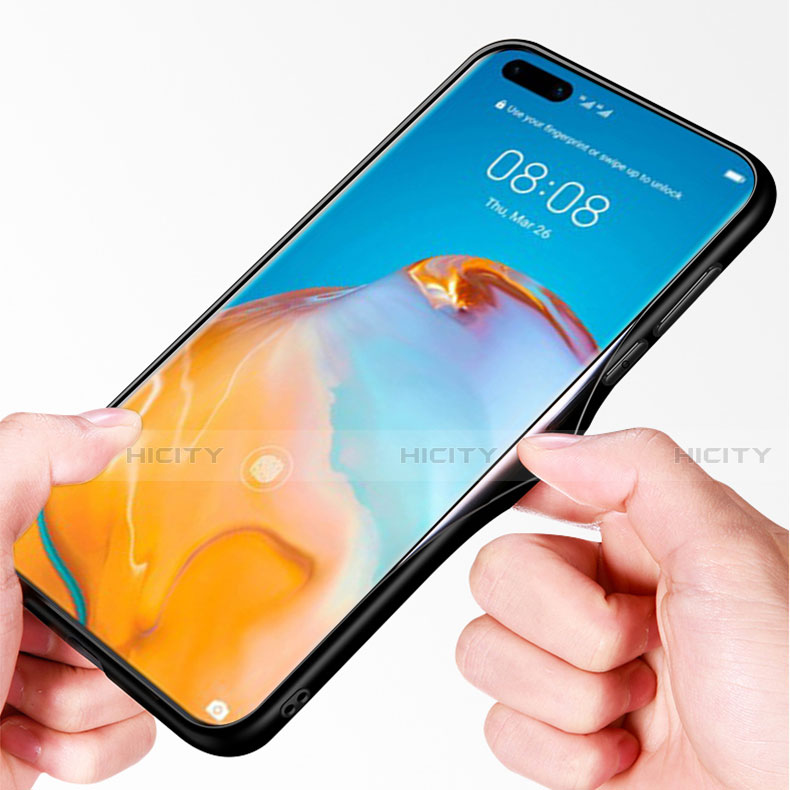 Silikon Schutzhülle Rahmen Tasche Hülle Spiegel T03 für Huawei P40 Pro