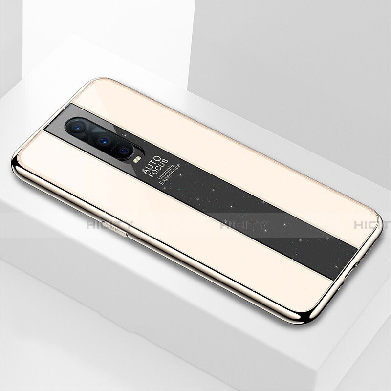 Silikon Schutzhülle Rahmen Tasche Hülle Spiegel T03 für Oppo R17 Pro Gold