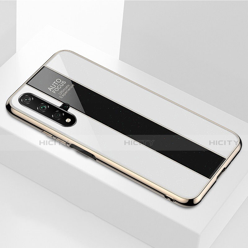 Silikon Schutzhülle Rahmen Tasche Hülle Spiegel T04 für Huawei Honor 20S Weiß Plus