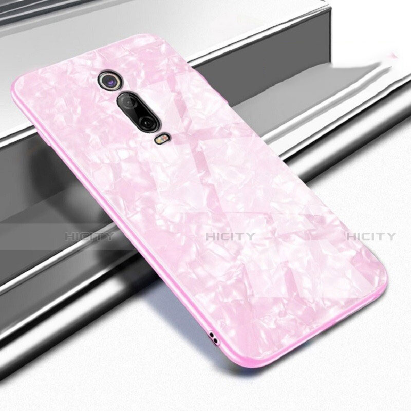 Silikon Schutzhülle Rahmen Tasche Hülle Spiegel T04 für Xiaomi Mi 9T Pro Rosa