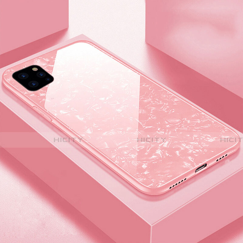 Silikon Schutzhülle Rahmen Tasche Hülle Spiegel T06 für Apple iPhone 11 Pro Rosa