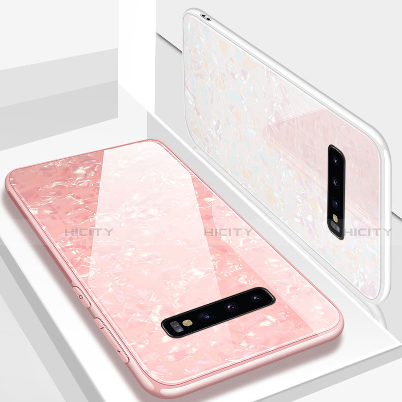 Silikon Schutzhülle Rahmen Tasche Hülle Spiegel U01 für Samsung Galaxy S10