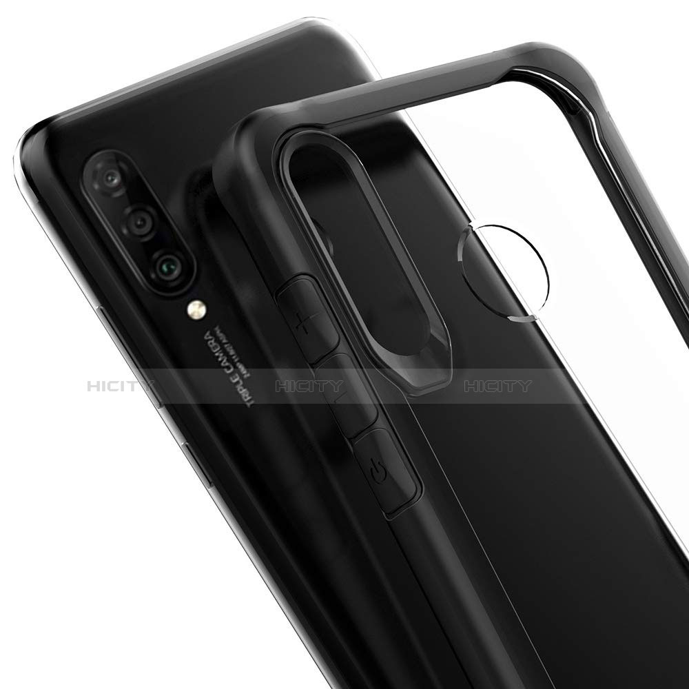 Silikon Schutzhülle Rahmen Tasche Hülle Spiegel Z01 für Huawei P30 Lite New Edition Schwarz