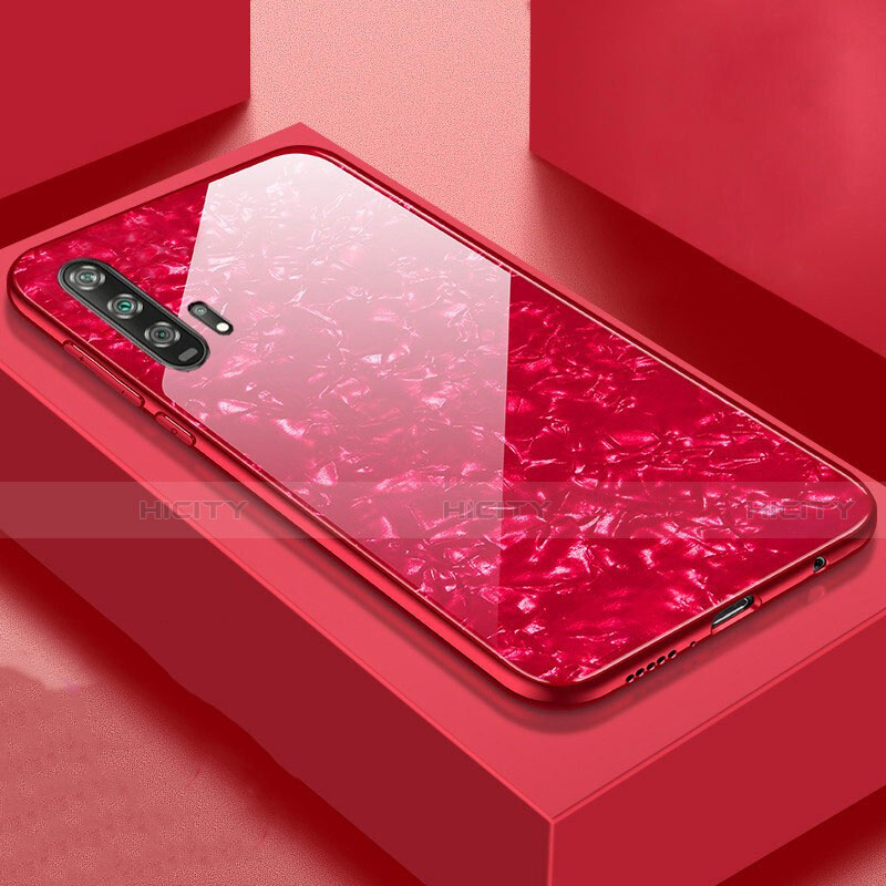 Silikon Schutzhülle Rahmen Tasche Hülle Spiegel Z04 für Huawei Honor 20 Pro Rot