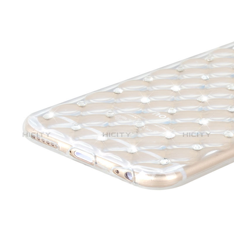 Silikon Schutzhülle Strass Diamant Hülle Durchsichtig für Apple iPhone 6S Klar