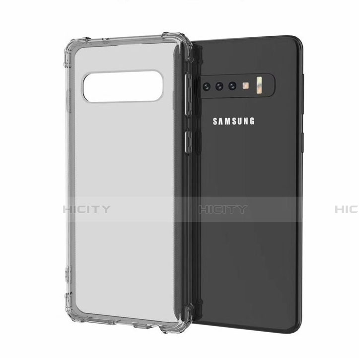 Silikon Schutzhülle Ultra Dünn Flexible Tasche Durchsichtig Transparent A05 für Samsung Galaxy S10 5G Grau