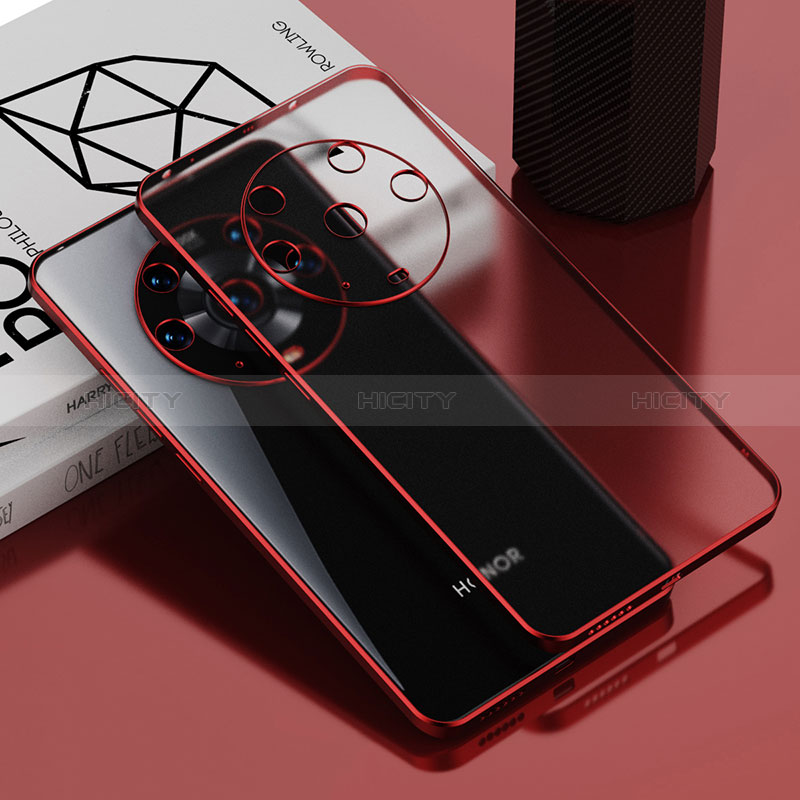 Silikon Schutzhülle Ultra Dünn Flexible Tasche Durchsichtig Transparent AN1 für Huawei Honor Magic3 Pro 5G Rot