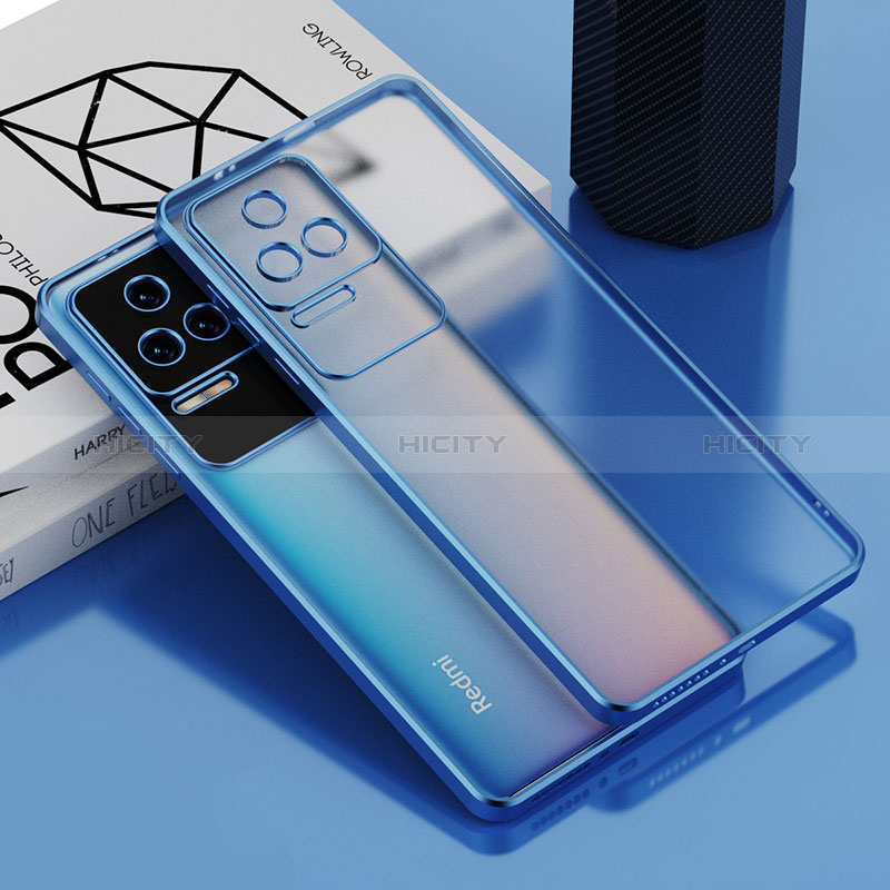 Silikon Schutzhülle Ultra Dünn Flexible Tasche Durchsichtig Transparent AN1 für Xiaomi Poco F4 5G Blau