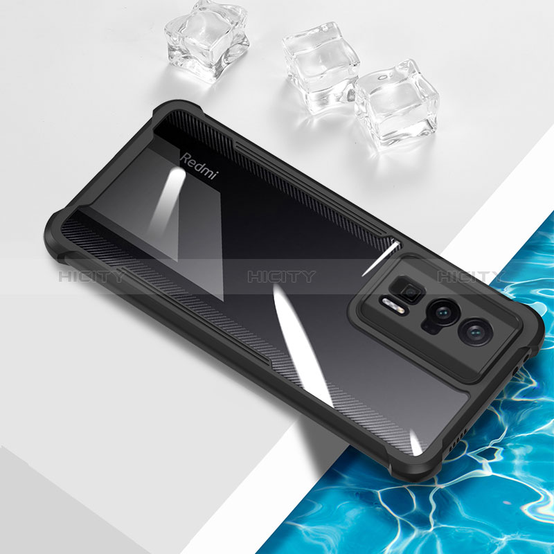 Silikon Schutzhülle Ultra Dünn Flexible Tasche Durchsichtig Transparent BH1 für Xiaomi Redmi K60 Pro 5G Schwarz Plus