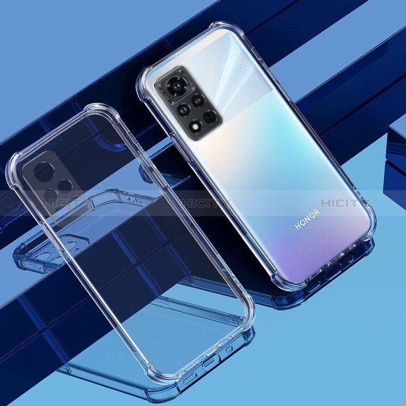 Silikon Schutzhülle Ultra Dünn Flexible Tasche Durchsichtig Transparent D01 für Huawei Honor V40 5G