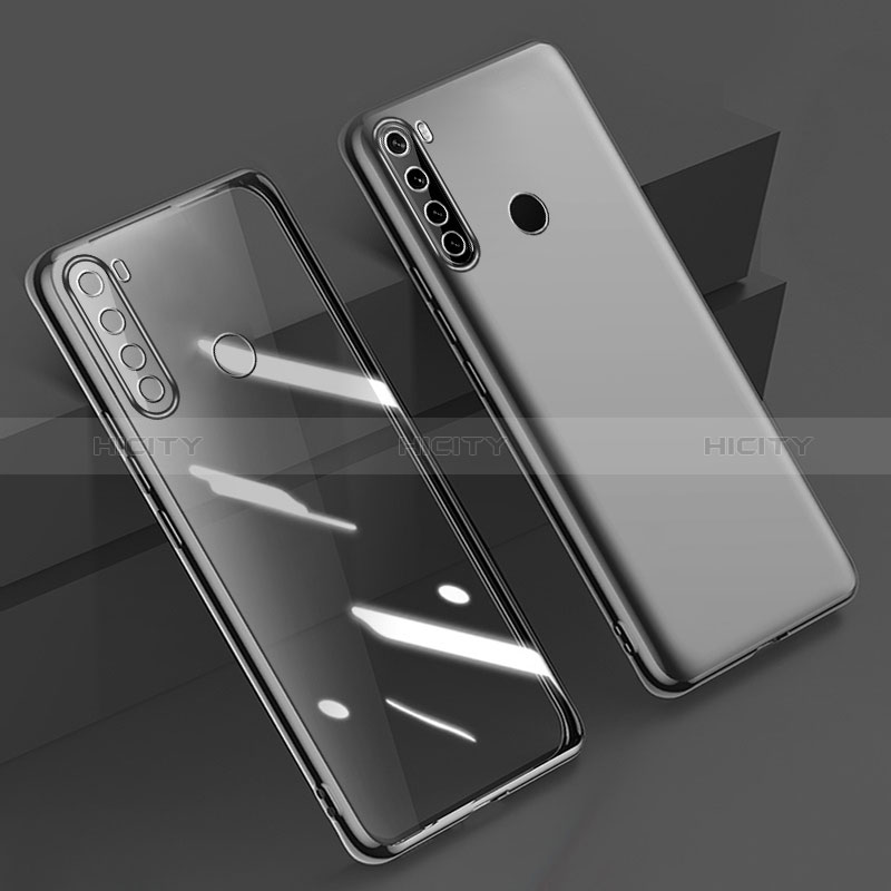 Silikon Schutzhülle Ultra Dünn Flexible Tasche Durchsichtig Transparent D01 für Xiaomi Redmi Note 8 (2021) Schwarz