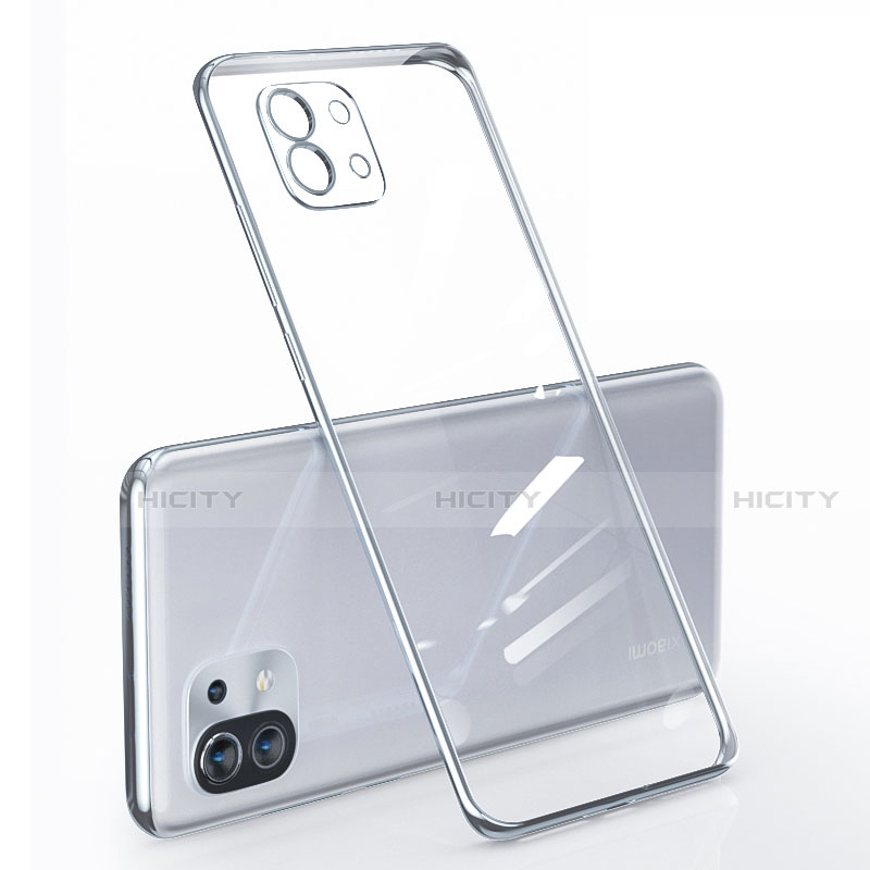 Silikon Schutzhülle Ultra Dünn Flexible Tasche Durchsichtig Transparent für Xiaomi Mi 11 5G Silber