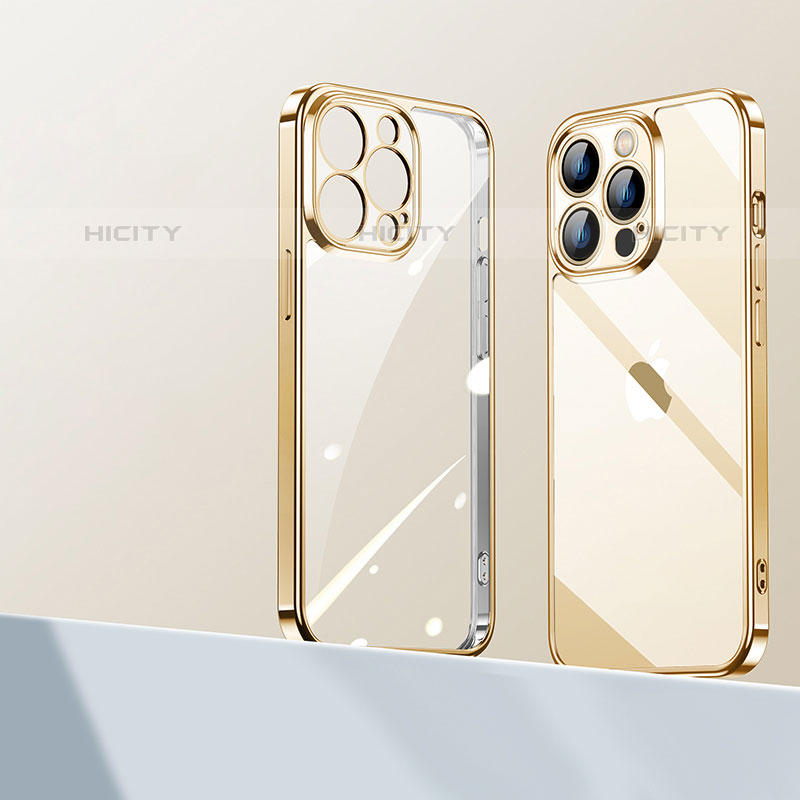 Silikon Schutzhülle Ultra Dünn Flexible Tasche Durchsichtig Transparent H01 für Apple iPhone 16 Pro Max Gold Plus