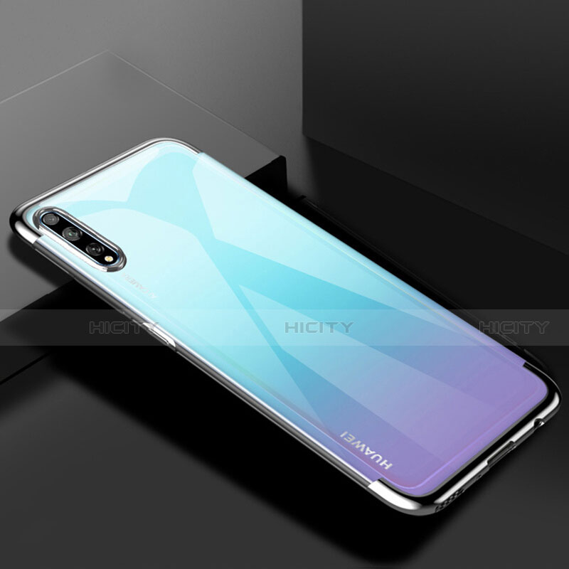 Silikon Schutzhülle Ultra Dünn Flexible Tasche Durchsichtig Transparent H01 für Huawei Enjoy 10S Silber