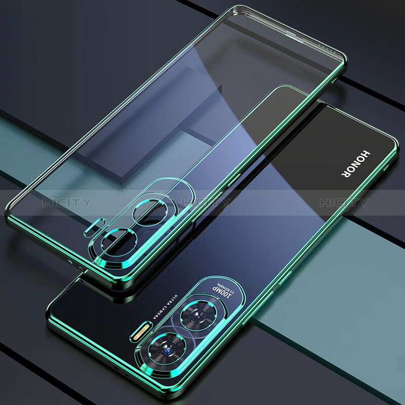 Silikon Schutzhülle Ultra Dünn Flexible Tasche Durchsichtig Transparent H01 für Huawei Honor X50i 5G Grün Plus