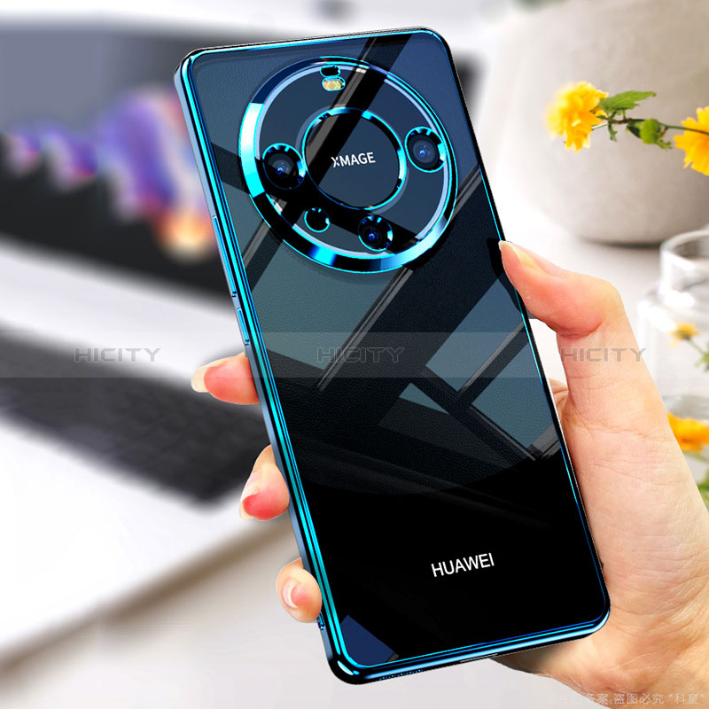 Silikon Schutzhülle Ultra Dünn Flexible Tasche Durchsichtig Transparent H01 für Huawei Mate 60 Pro groß