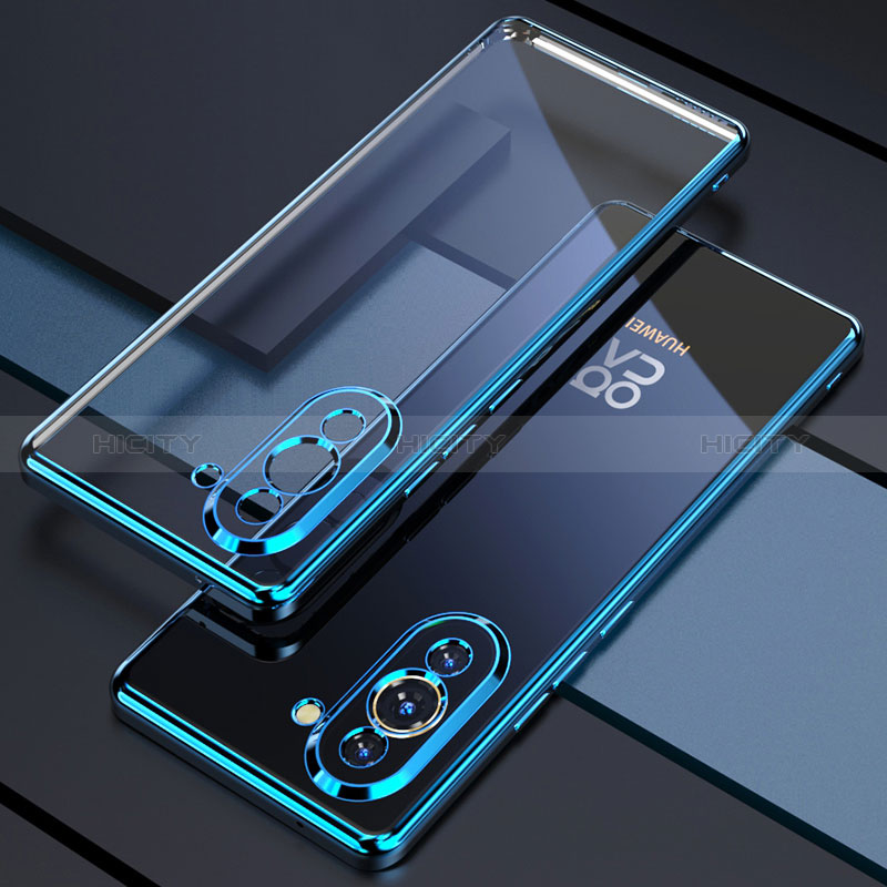 Silikon Schutzhülle Ultra Dünn Flexible Tasche Durchsichtig Transparent H01 für Huawei Nova 10 Pro Blau