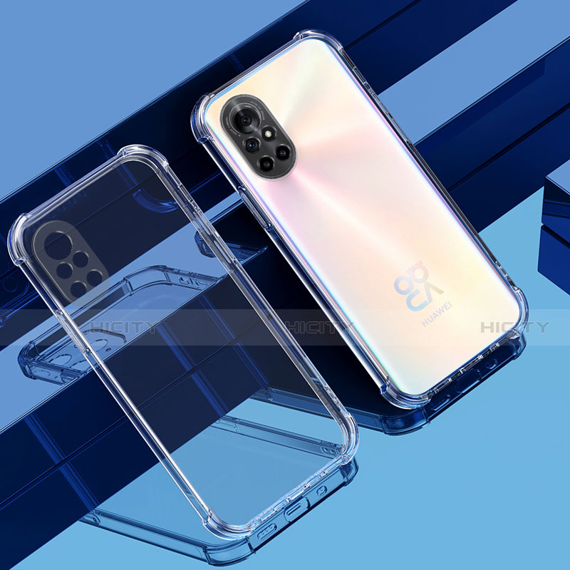 Silikon Schutzhülle Ultra Dünn Flexible Tasche Durchsichtig Transparent H01 für Huawei Nova 8 5G groß