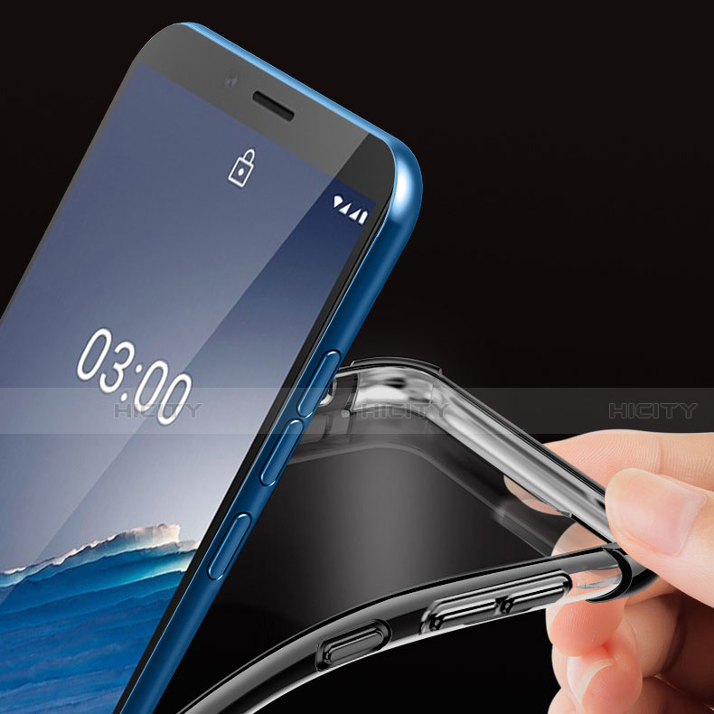 Silikon Schutzhülle Ultra Dünn Flexible Tasche Durchsichtig Transparent H01 für Nokia C3