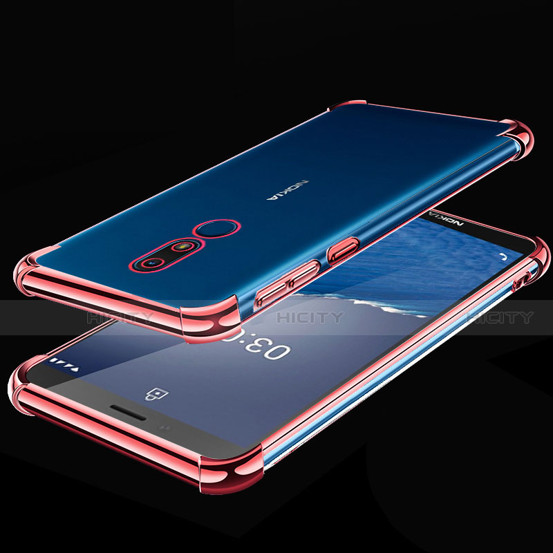 Silikon Schutzhülle Ultra Dünn Flexible Tasche Durchsichtig Transparent H01 für Nokia C3 Rosegold