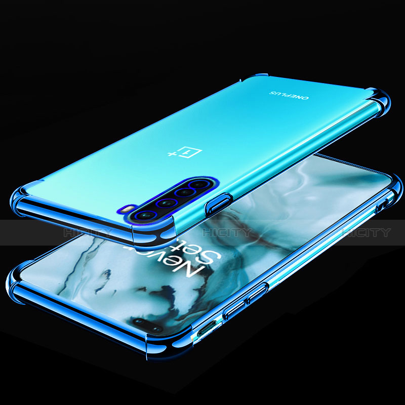 Silikon Schutzhülle Ultra Dünn Flexible Tasche Durchsichtig Transparent H01 für OnePlus Nord Blau