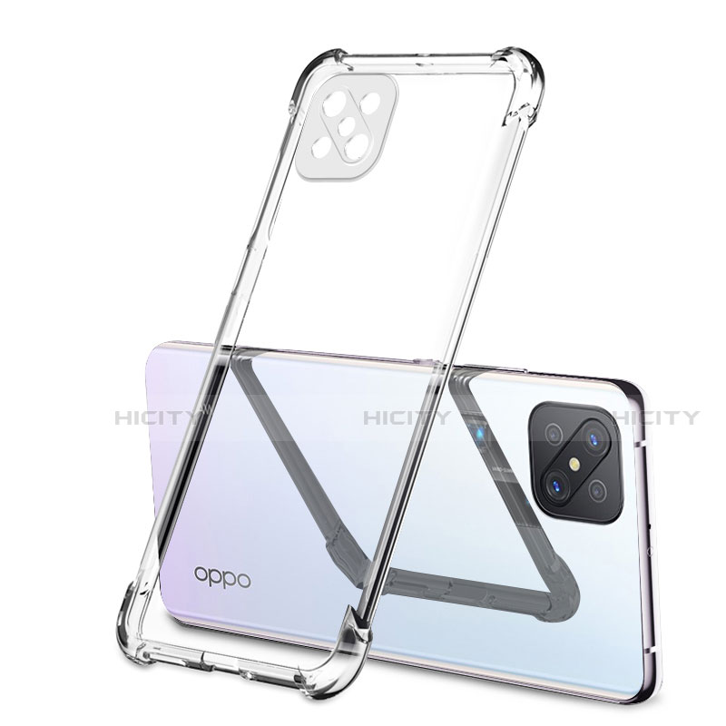 Silikon Schutzhülle Ultra Dünn Flexible Tasche Durchsichtig Transparent H01 für Oppo A92s 5G