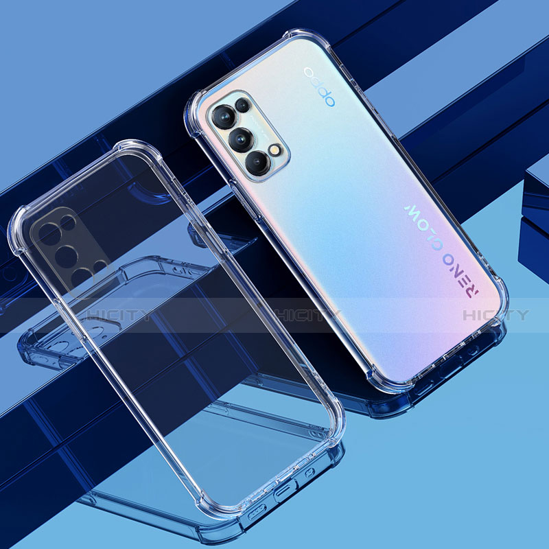 Silikon Schutzhülle Ultra Dünn Flexible Tasche Durchsichtig Transparent H01 für Oppo Reno5 Pro 5G