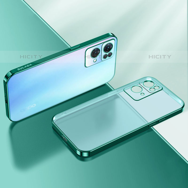 Silikon Schutzhülle Ultra Dünn Flexible Tasche Durchsichtig Transparent H01 für Oppo Reno7 Pro 5G Grün Plus