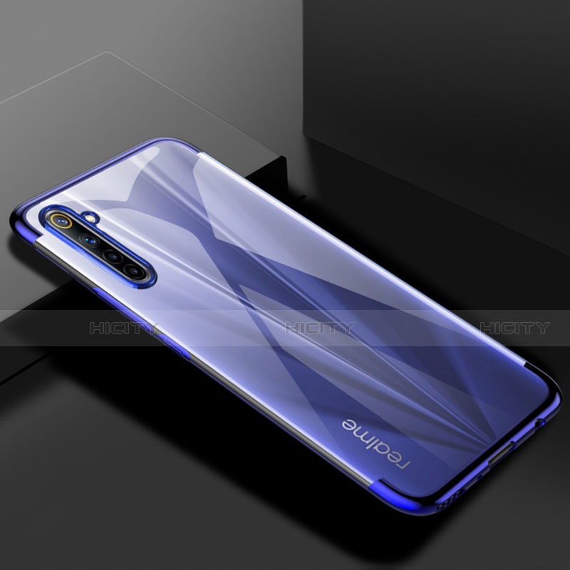 Silikon Schutzhülle Ultra Dünn Flexible Tasche Durchsichtig Transparent H01 für Realme 6 Blau